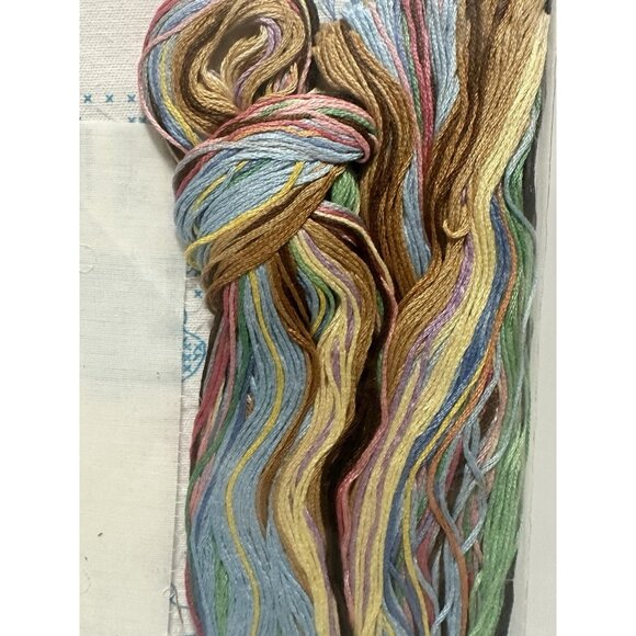 Janlynn Bear Birth Sampler printed cross stitch kit vintage 1992 11” X 14” - Picture 4 of 4